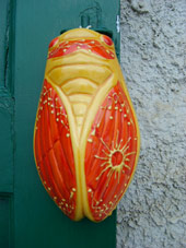 Ceramic cicada hand made in France