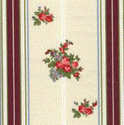 Traditional French cotton fabric purple design