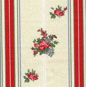 Traditional French cotton fabric red design