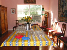 yellow and blue very large rectangular provencal tablecloth