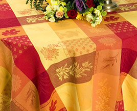 French Jacquard fabric for round and rectangular tablecloths
