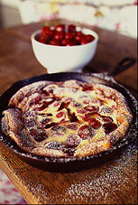 French cooking recipe cherry clafoutis