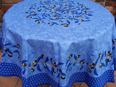 large round tablecloth with coating for garden or kitchen table