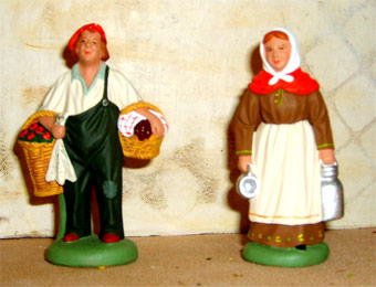 Provencal clay santons for nativity scene