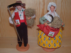 large santons from Provence clay and fabric