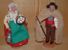large santons from Provence clay and fabric