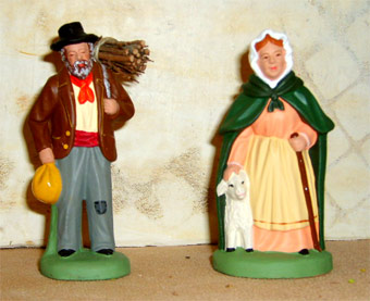 Provencal clay santons for nativity scene