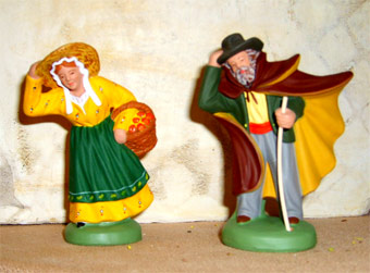 Provencal clay santons for nativity scene
