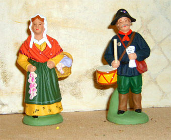Provencal clay santons for nativity scene