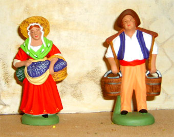 Provencal clay santons for nativity scene