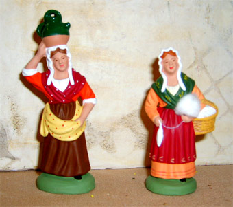 Provencal clay santons for nativity scene