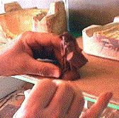 Making of a santon of Provence