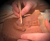 Making of a santon of Provence