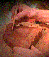 Making of a santon of Provence