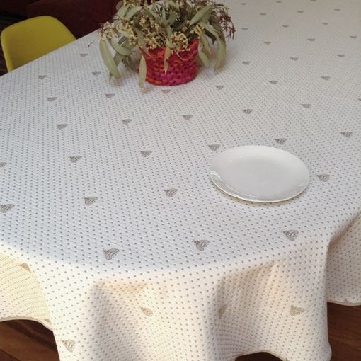 french heavy reversible jacquard tablecloth with bees designs