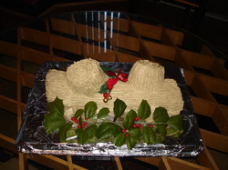 French cooking recipe christmas log cake