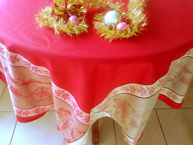 Holidays round tablecloth