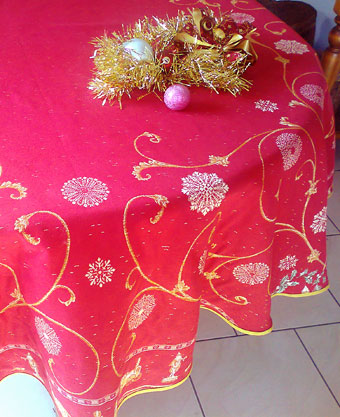 Christmas round tablecloth