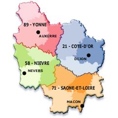 map of Franche Comte