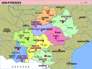 map midi pyrenees