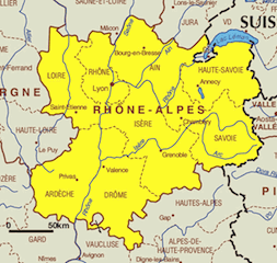 rhone alpes map