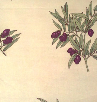 provencal fabric with olive design