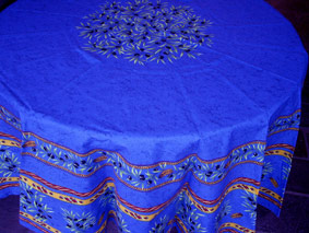 blue provencal round cloth