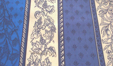 plastic coated provencal tablecloth