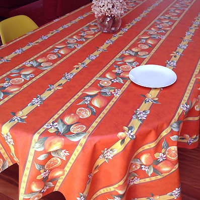 Lemon design plastic coated tablecloth from Provence