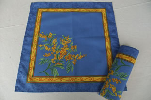 blue napkin