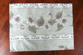 beige coated placemats