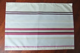 pink coated placemats