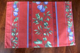 red cotton placemat
