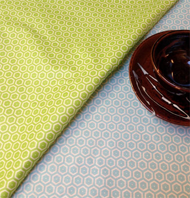 blue and green vintage coated fabrics