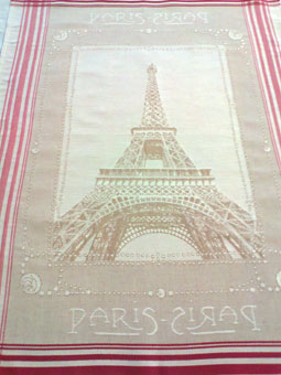dishcloth with eiffel tower