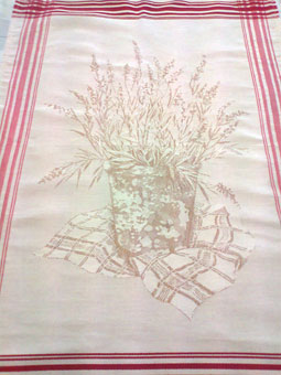 tea towel with lavender design