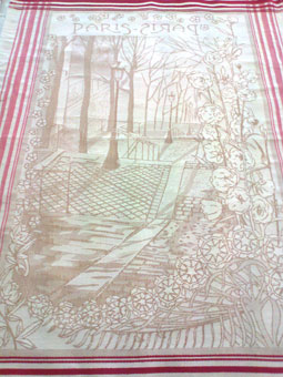 tea towel with Paris design