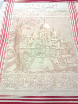dishcloth with montmartre design