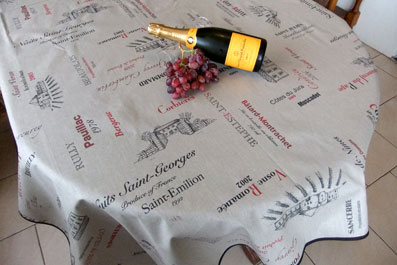 French wines tablecloth