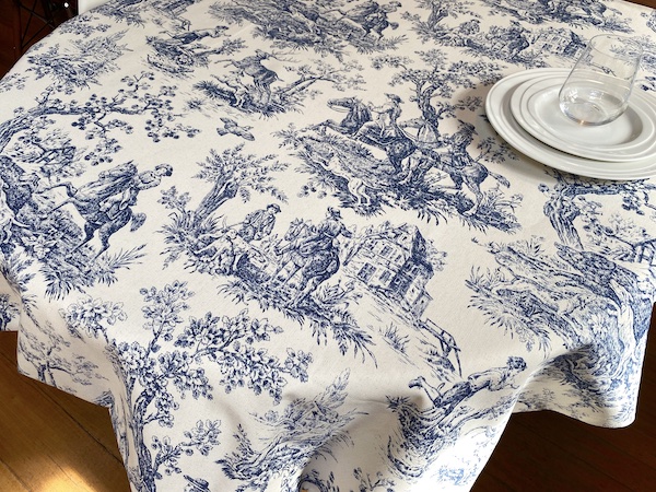 blue toile de jouy cotton