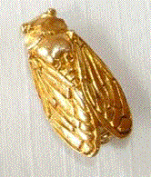 gold plated cicada brooch from Provence