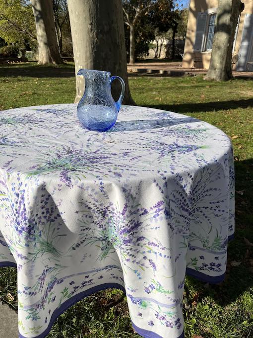 70in round coated french tablecloth